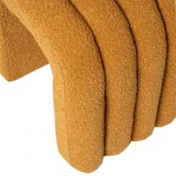 Puff Tapizado En Tela Borreguito Color Mostaza EDY -Demarques Tienda puff tapizado en tela borreguito color mostaza edy 4