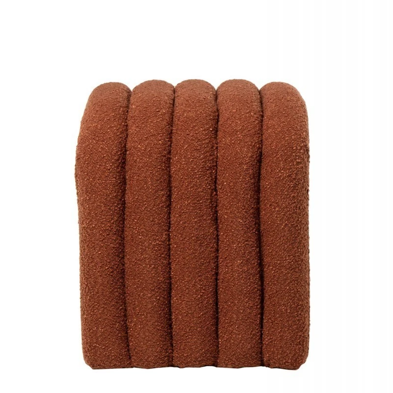 Puff Tapizado En Tela Borreguito Color Terracota EDY 5 Puff Tapizado En Tela Borreguito Color Terracota EDY - Imagen 3