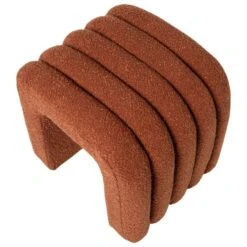 Puff Tapizado En Tela Borreguito Color Terracota EDY 11 Puff Tapizado En Tela Borreguito Color Terracota EDY -Demarques Tienda puff tapizado en tela borreguito color terracota edy 3