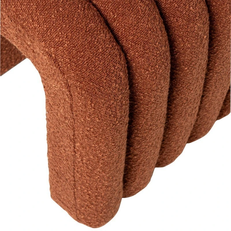 Puff Tapizado En Tela Borreguito Color Terracota EDY 7 Puff Tapizado En Tela Borreguito Color Terracota EDY - Imagen 5