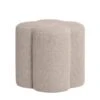 Puff Tapizado Tela Color Beige ARTUR -Demarques Tienda puff tapizado tela color beige artur