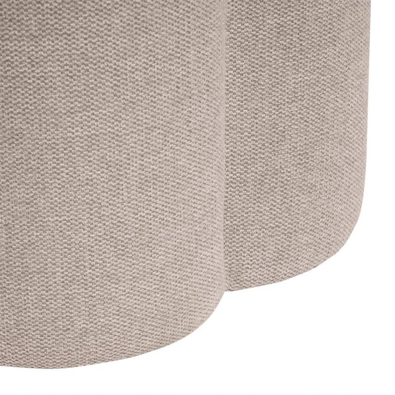 Puff Tapizado Tela Color Beige ARTUR 5 Puff Tapizado Tela Color Beige ARTUR - Imagen 3