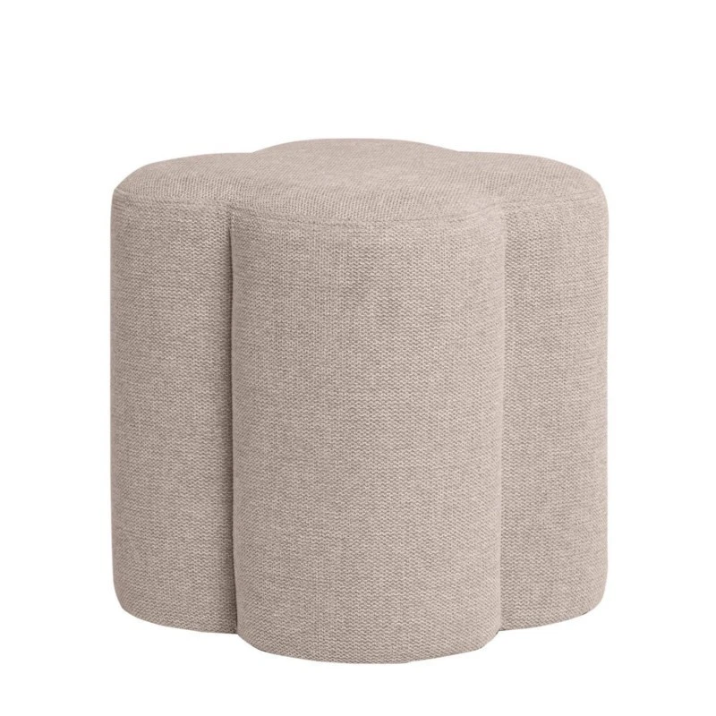 Puff Tapizado Tela Color Beige ARTUR 3 Puff Tapizado Tela Color Beige ARTUR