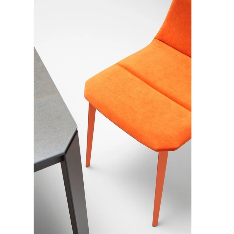 Silla De Comedor Tapizada Y Patas Metalicas SALT 4 Silla De Comedor Tapizada Y Patas Metalicas SALT - Imagen 2