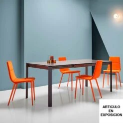 Silla De Comedor Tapizada Y Patas Metalicas SALT