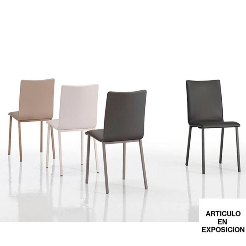 Silla De Cocina Tapizada Con Patas Metalicas SIERO 3 Silla De Cocina Tapizada Con Patas Metalicas SIERO