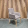 Silla Comedor Gris Con Reposabrazos BALI -Demarques Tienda silla comedor gris con reposabrazos bali