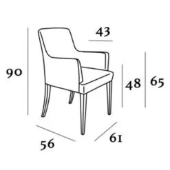 Silla Comedor Gris Con Reposabrazos BALI -Demarques Tienda silla comedor gris con reposabrazos bali 7