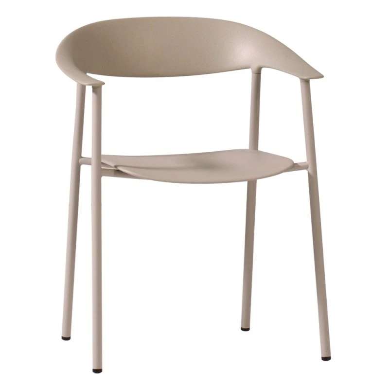 Silla Con Reposabrazos En Poliproìleno Y Metal ARUM 4 Silla Con Reposabrazos En Poliproìleno Y Metal ARUM - Imagen 2
