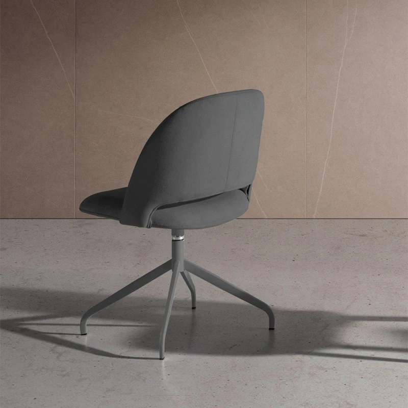 Silla De Comedor Giratoria Tapizada Patas Metalicas CASSIA C 4 Silla De Comedor Giratoria Tapizada Patas Metalicas CASSIA C - Imagen 2