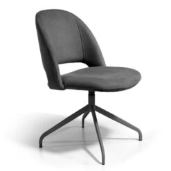 Silla De Comedor Giratoria Tapizada Patas Metalicas CASSIA C