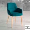 Silla Tapizada Con Resposabrazos Y Patas De Madera ROGER A -Demarques Tienda silla de comedor con brazos roger a