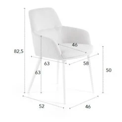 Silla Tapizada Con Resposabrazos Y Patas De Madera ROGER A 9 Silla Tapizada Con Resposabrazos Y Patas De Madera ROGER A -Demarques Tienda silla de comedor con brazos roger a 2