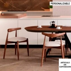 Silla Respaldo De Madera Con Asiento Tapizado COOL