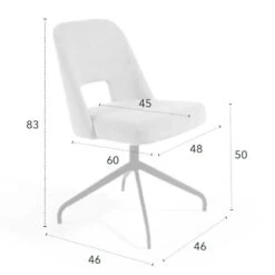 Silla De Comedor Giratoria Tapizada EMMA D -Demarques Tienda silla de comedor giratoria tapizada emma d 5