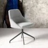 Silla De Comedor Giratoria Tapizada Con Patas Metalicas ABBY B -Demarques Tienda silla de comedor tapizada abby b