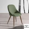 Silla De Comedor Tapizada Con Patas De Madera CHIARA A -Demarques Tienda silla de comedor tapizada chiara a