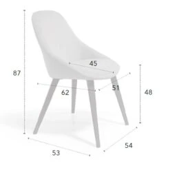 Silla De Comedor Tapizada Con Patas De Madera CHIARA A -Demarques Tienda silla de comedor tapizada chiara a 5