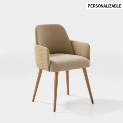 Silla De Comedor Tapizada Con Brazos RODENAK