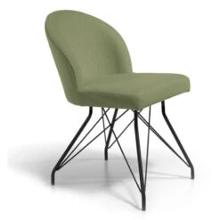 Silla De Comedor Tapizada Con Patas Metalicas EDA C -Demarques Tienda silla de comedor tapizada eda c patas metalicas 1