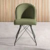 Silla De Comedor Tapizada Con Patas Metalicas EDA C -Demarques Tienda silla de comedor tapizada eda c patas metalicas