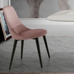 Silla Comedor Tapizada Patas De Madera HOYKO A