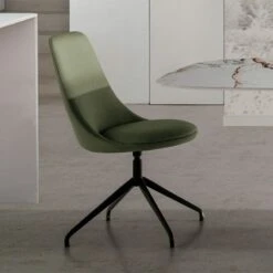 Silla Giratoria Comedor Tapizada Con Patas Metalicas HOYKO B 9 Silla Giratoria Comedor Tapizada Con Patas Metalicas HOYKO B -Demarques Tienda silla de comedor tapizada hoyko b pata metalica central 2