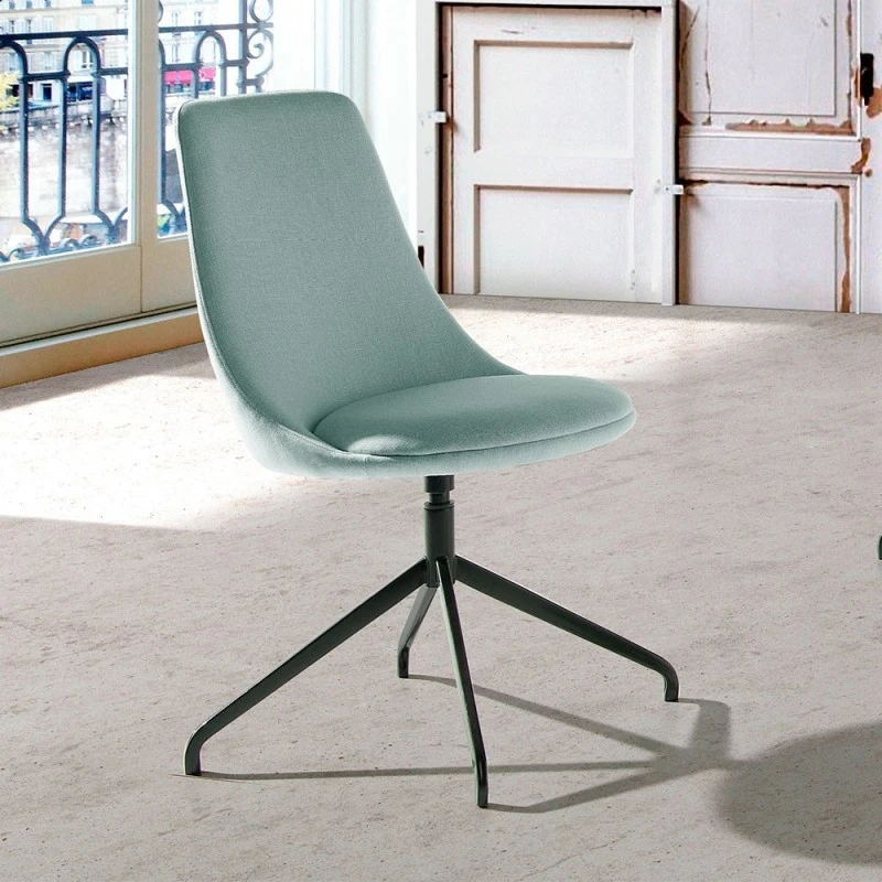 Silla Giratoria Comedor Tapizada Con Patas Metalicas HOYKO B 3 Silla Giratoria Comedor Tapizada Con Patas Metalicas HOYKO B