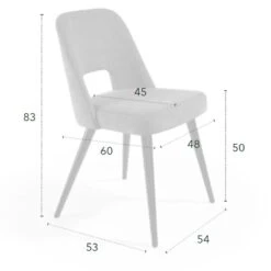 Silla De Comedor Tapizada Patas De Madera EMMA B 12 Silla De Comedor Tapizada Patas De Madera EMMA B -Demarques Tienda silla de comedor tapizada patas de madera emma b 4