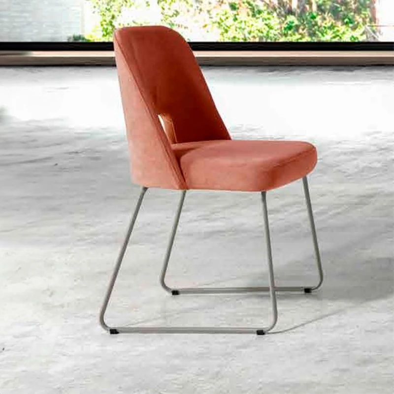 Silla De Comedor Tapizada Patin Metalico EMMA C 3 Silla De Comedor Tapizada Patin Metalico EMMA C