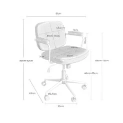 Silla De Escritorio Giratoria Y Con Ruedas COLUMBIA -Demarques Tienda silla de escritorio giratoria y con ruedas columbia 6