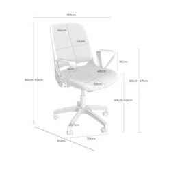 Silla De Oficina Giratoria Con Ruedas SIRACUSA -Demarques Tienda silla de escritorio giratoria y con ruedas siracusa 7
