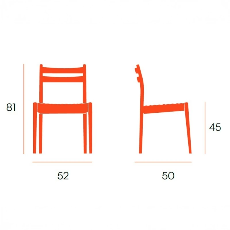 Silla De Madera Con Asiento De Cuerda Trenzado VISBY 4 Silla De Madera Con Asiento De Cuerda Trenzado VISBY - Imagen 2