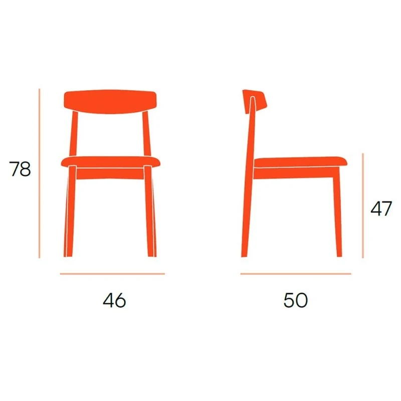 Silla De Madera De Roble Negro MALMOE 4 Silla De Madera De Roble Negro MALMOE - Imagen 2