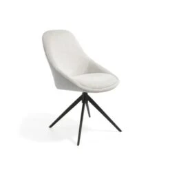 Silla Giratoria Con Retorno Tapizada Con Patas Metalicas CHIARA C -Demarques Tienda silla giratoria con retorno tapizada con patas metalicas chiara c 1