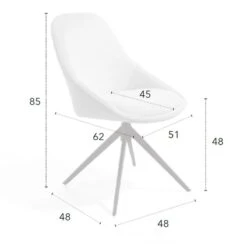 Silla Giratoria Con Retorno Tapizada Con Patas Metalicas CHIARA C -Demarques Tienda silla giratoria con retorno tapizada con patas metalicas chiara c 4