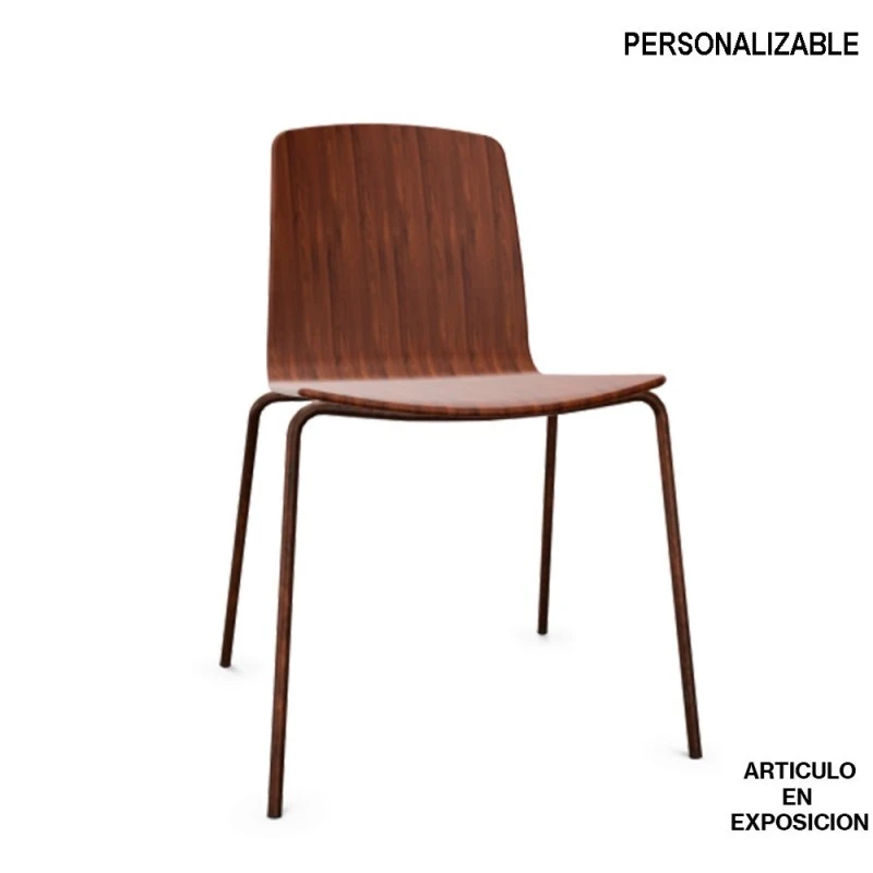 Silla Madera Y 4 Patas Metal ANN 3 Silla Madera Y 4 Patas Metal ANN