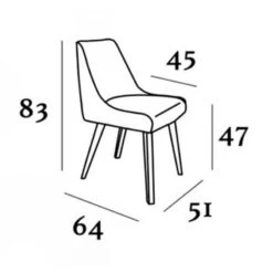 Silla Tapizada Con Patas De Madera CATANIA -Demarques Tienda silla tapizada catania 7