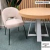 Silla Tapizada Comedor Con Pata Metalica LAURA 1 Silla Tapizada Comedor Con Pata Metalica LAURA -Demarques Tienda silla tapizada comedor con pata metalica laura
