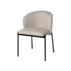 Silla Tapizada Con Patas Metalicas FAINA