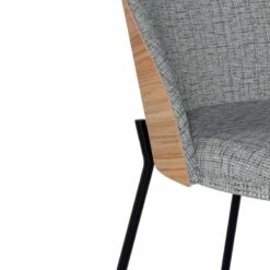 Silla Tapizada Con Patas Metalicas Negras CASANDRA -Demarques Tienda silla tapizada con patas metalicas negras casandra 5