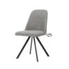 Silla Tapizada Con Patas Metalicas Negras CRIS -Demarques Tienda silla tapizada con patas metalicas negras cris