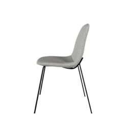 Silla Tapizada Con Patas Metalicas Negras DANA -Demarques Tienda silla tapizada con patas metalicas negras dana 2