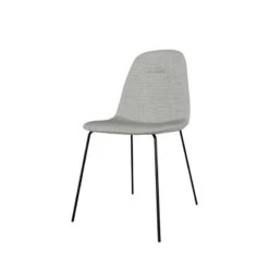 Silla Tapizada Con Patas Metalicas Negras DANA