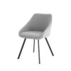 Silla Tapizada Con Patas Metalicas Negras LANNA