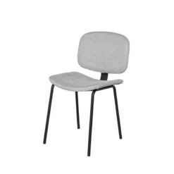 Silla Tapizada Con Patas Metalicas Negras WINONA