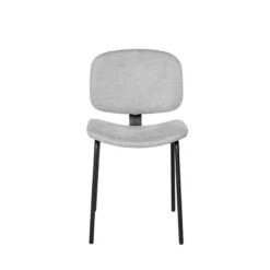 Silla Tapizada Con Patas Metalicas Negras WINONA -Demarques Tienda silla tapizada con patas metalicas negras winona 3