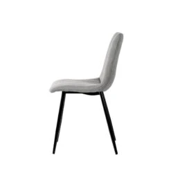 Silla Tapizada Con Patas Metalicas Negras XENA -Demarques Tienda silla tapizada con patas metalicas negras xena 2