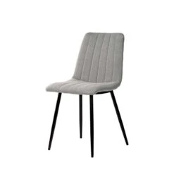 Silla Tapizada Con Patas Metalicas Negras XENA