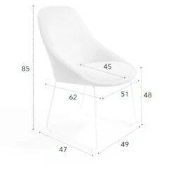 Silla Tapizada Con Patin Metalico CHIARA D -Demarques Tienda silla tapizada con patin metalico chiara d 4